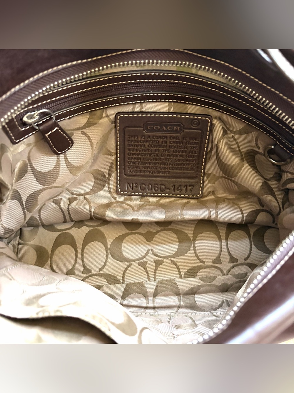 Vintage COACH Legacy East West Duffle Mahogany leather shoulder bag purse 1417 - Picture 9 of 13